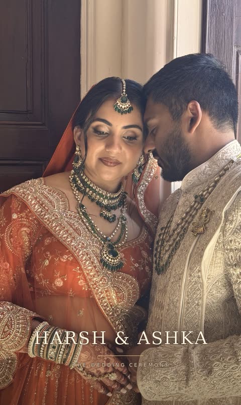 Harsh & Ashka on their wedding day