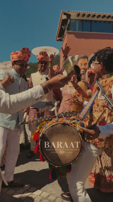Baraat ceremony at a wedding in Lisbon